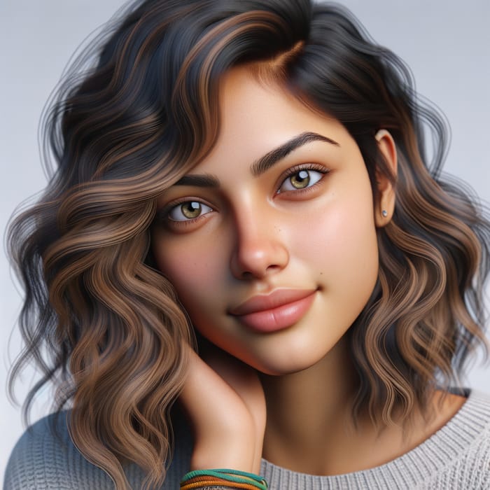 Hyper-Realistic 8K Portrait of Latina Woman