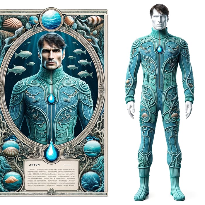 Anton's Ocean-Inspired Aqua Costume for Underwater Adventures