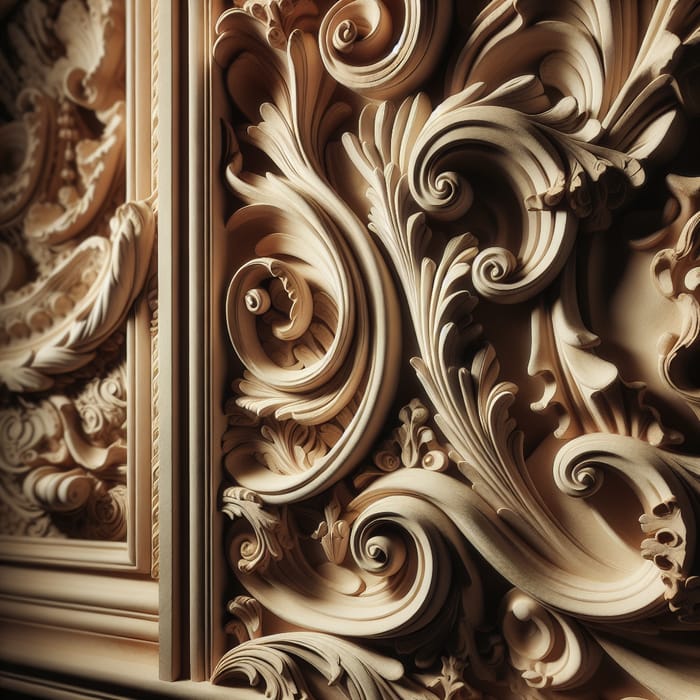 Detailed Stucco in French Baroque Architecture