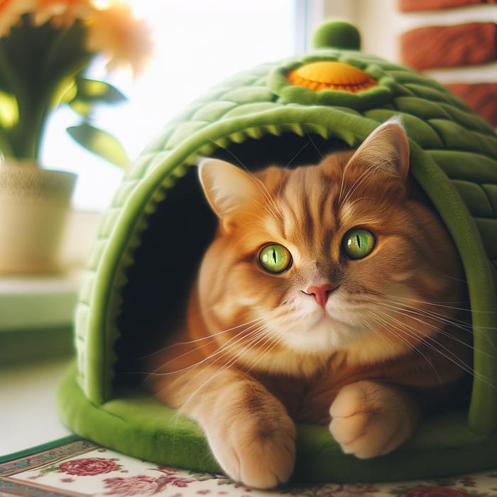 Green Cat: Cute and Playful Feline - Un Gato Verde