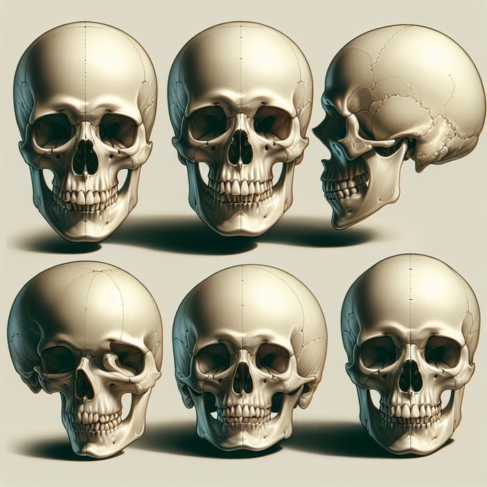 Realistic Human Skull Collection | Detailed Angles