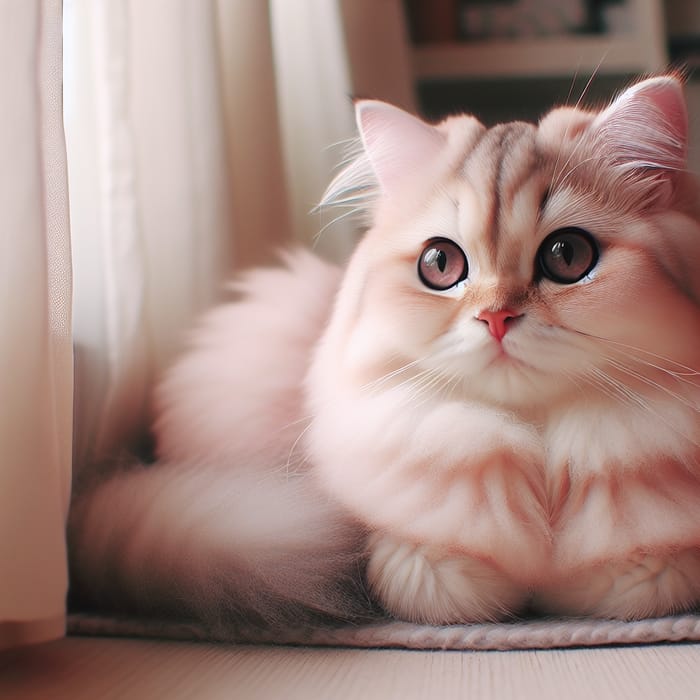 Soft Pink Cat - Adorable Feline Pictures
