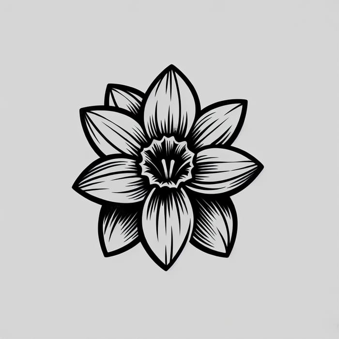 Minimalist Narcissus Flower Tattoo - Simple & Elegant Design