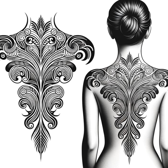Stylish Feminine Maori Tattoo Design for Women