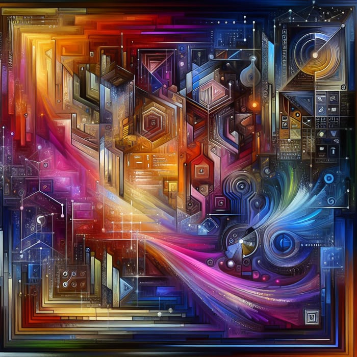 Data Governance Art: Intricate Patterns & Vibrant Colors