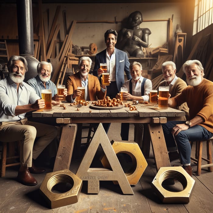 The Amber Group Investment Club: Men Enjoying Beer & Meal