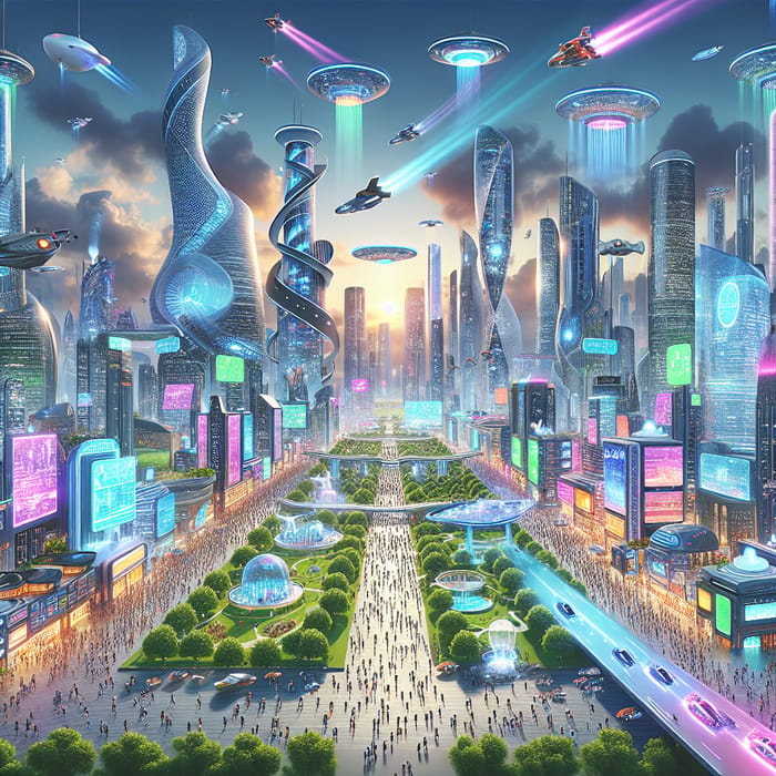 Futuristic Cityscape: A Glimpse into Tomorrow's World