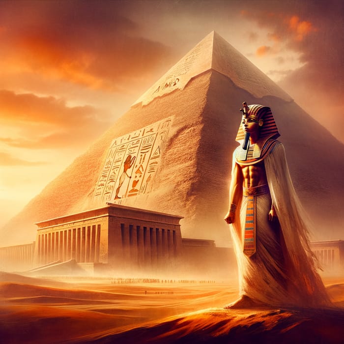 Majestic Pharaoh at Ahmed Pyramid - Enigmatic Ruler