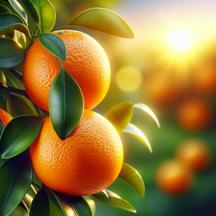 Fresh Navel Oranges: Sunlit Citrus Beauty