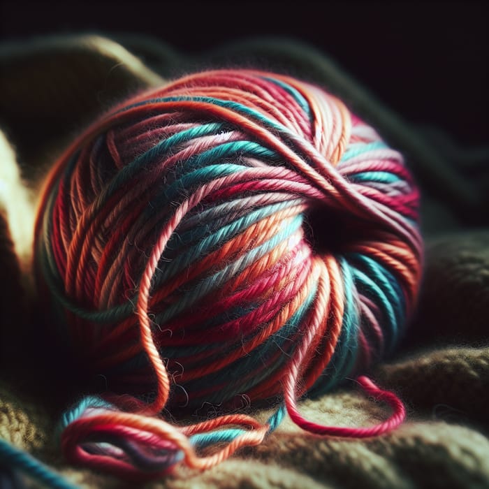 Colorful Yarn Ball - Cozy Knitting