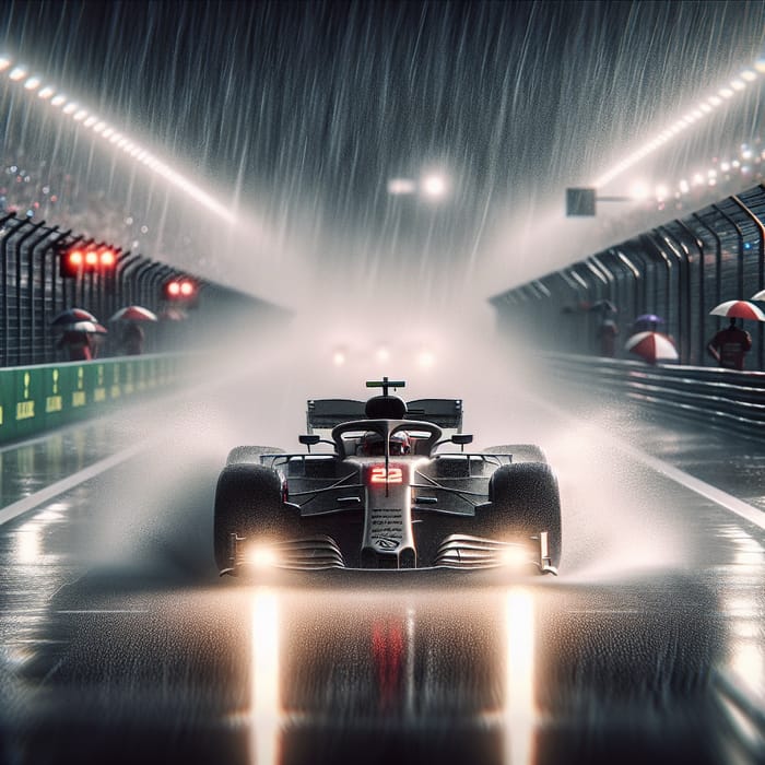 F1 Car Racing in the Rain: Thrilling Speed