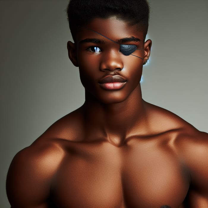 Resilient Black Teen with Muscles, Age 15