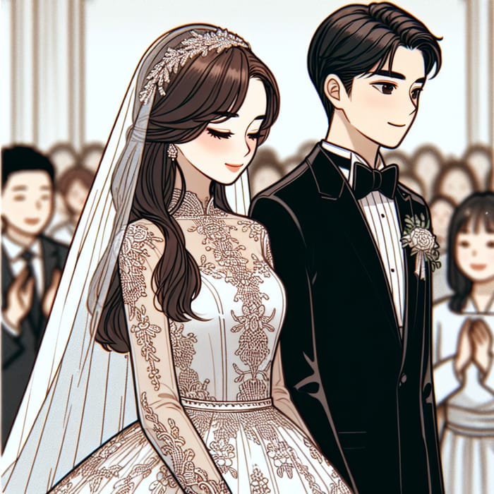 Animated Bride and Groom Wedding Ceremony