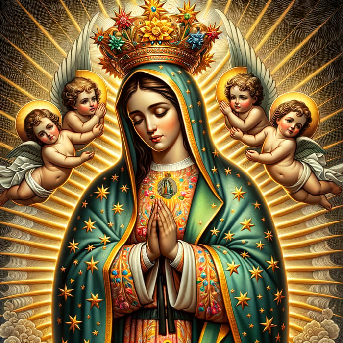 Virgen de Guadalupe Symbolizing Spiritual Illumination