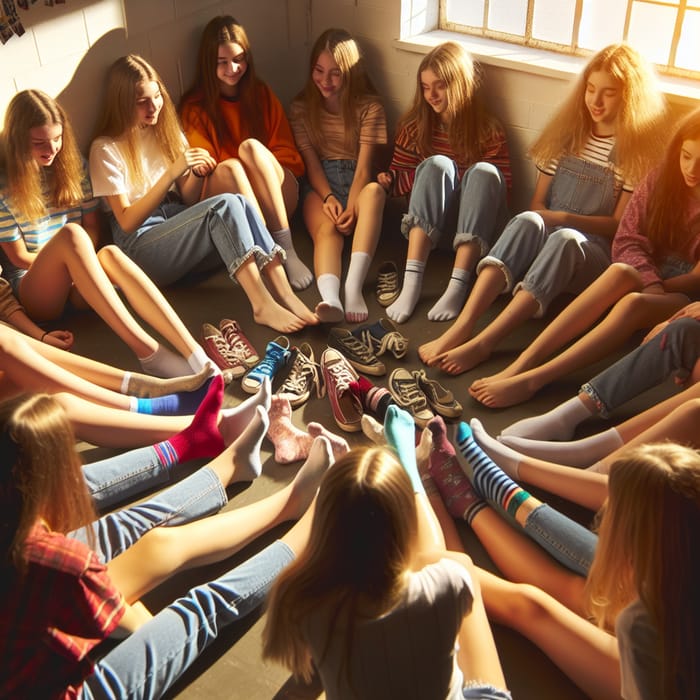 Vibrant Teenage Girls Hangout: Conversations and Joyful Laughter