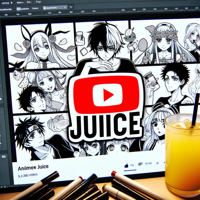 Artistic Anime Characters & Refreshing Juice | Anime Juice