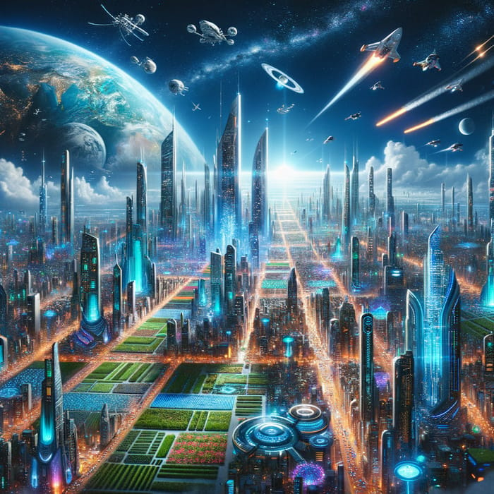 Earth Year 3030: Futuristic Cityscapes and Advanced Technology