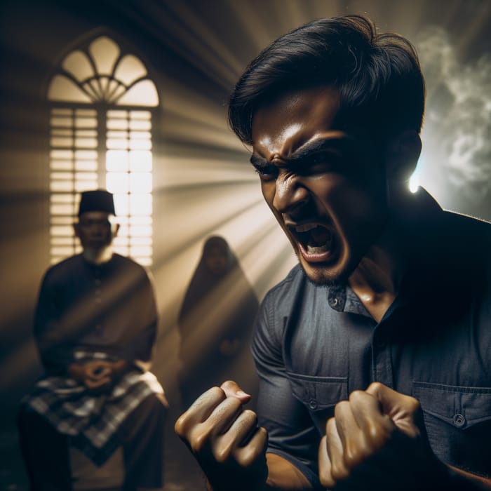 Intense Malaysian Man Showing Anger | Cinematic Image