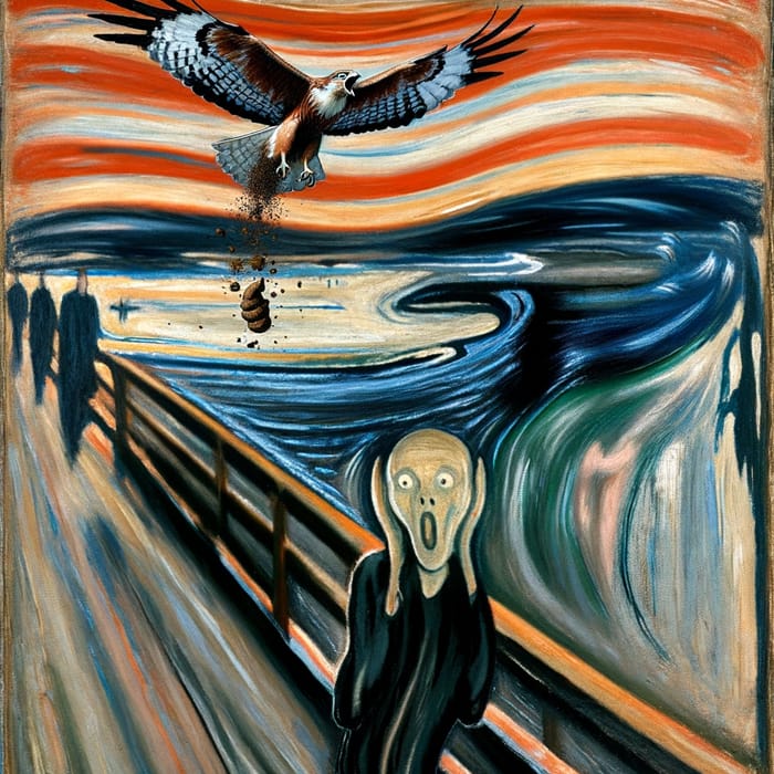 Munch's Scream: Intense Emotion Captured by a Falcon