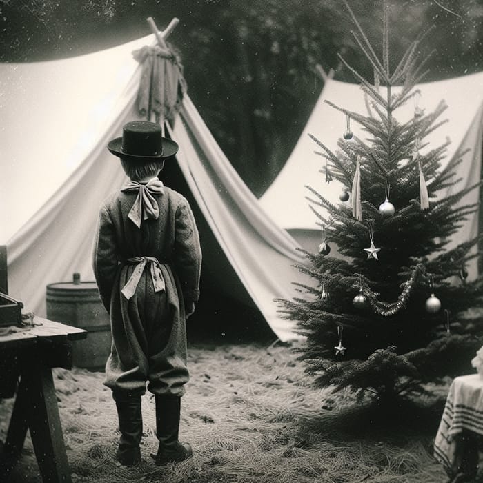 Authentic Pioneer Christmas Scene with Vintage Feel