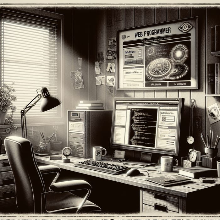Vintage Web Programmer's Room | Information Site Poster