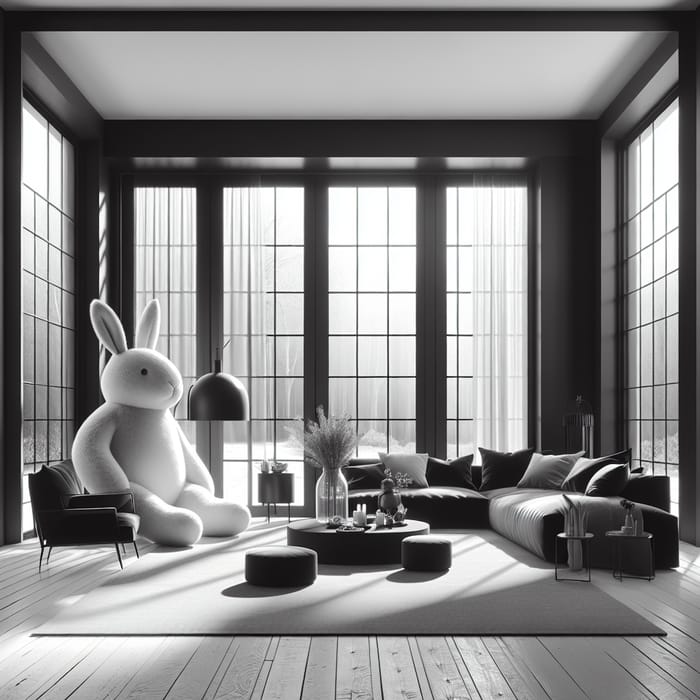 Modern Minimalist Interior Design in Black & White