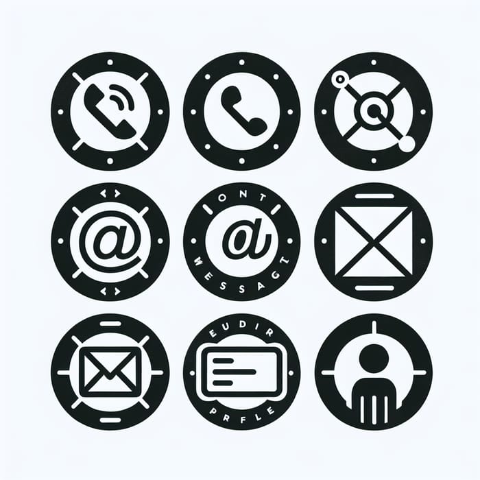 Russian Constructivism Inspired Round Icons for Modern Website Design