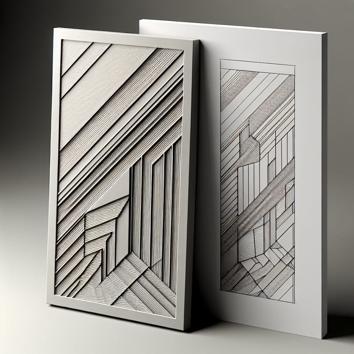 Geometric 3D Panel - Contemporary Polyurethane Design for Interior Spaces