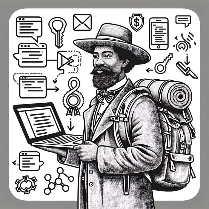 Pioneer Counselor with Backpack and Laptop: Web Programmer Attributes