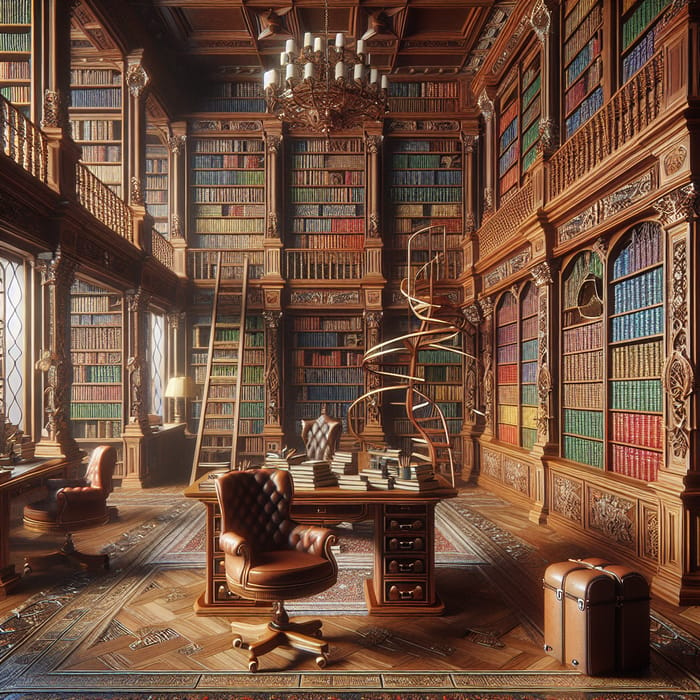 Library Interior Realism | Discover Classic Knowledge Haven