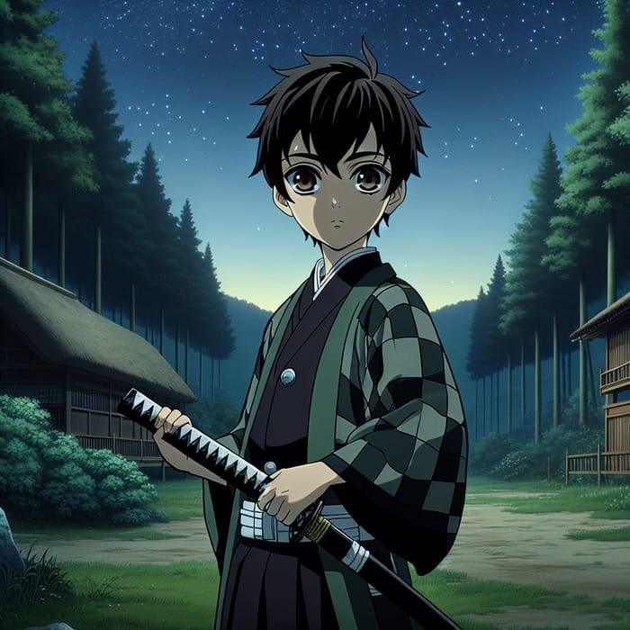 Kimetsu no Yaiba Anime Scene | Young Warrior at Dawn
