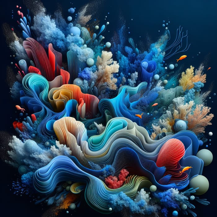 Colorful Underwater Abstract Art: Explore the Depths