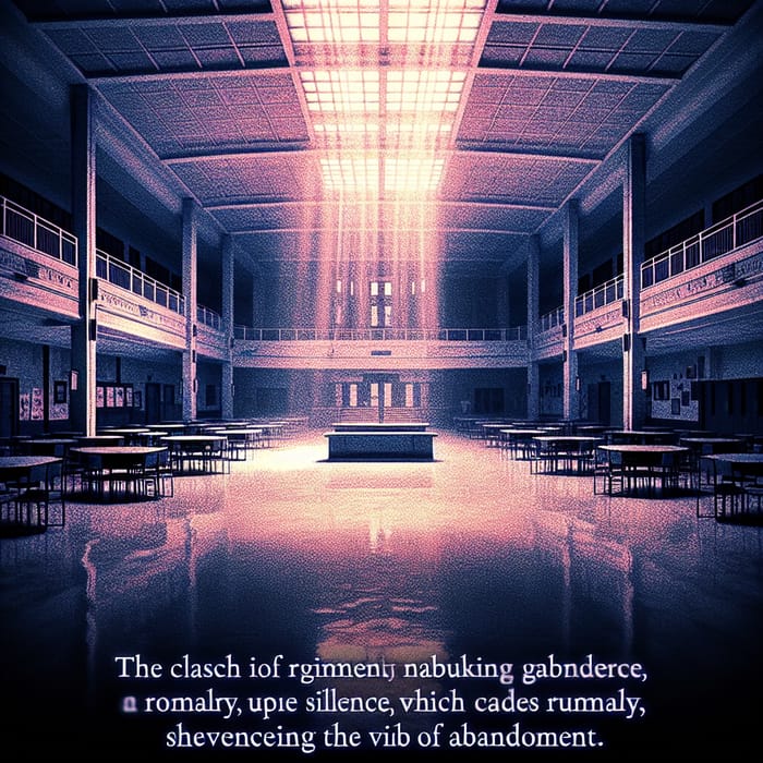 Deserted School: Eerie Silence and Dim Light