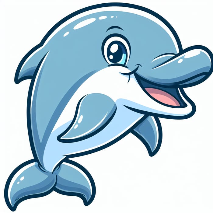 Cartoon Dolphin | Grinning Style