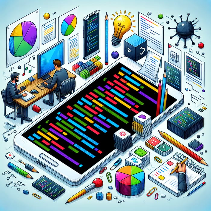 Colorful Vector Art for Mobile App Development