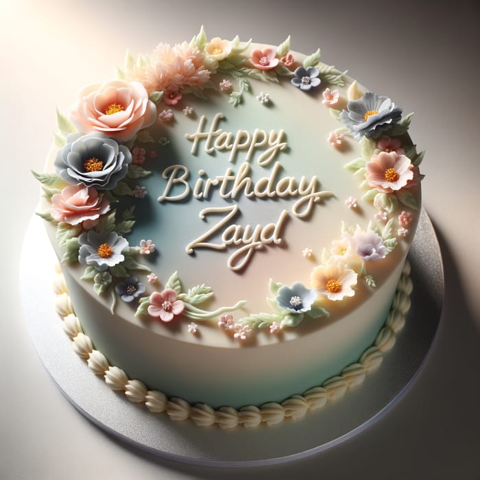 Custom Happy Birthday Cake for Zayd