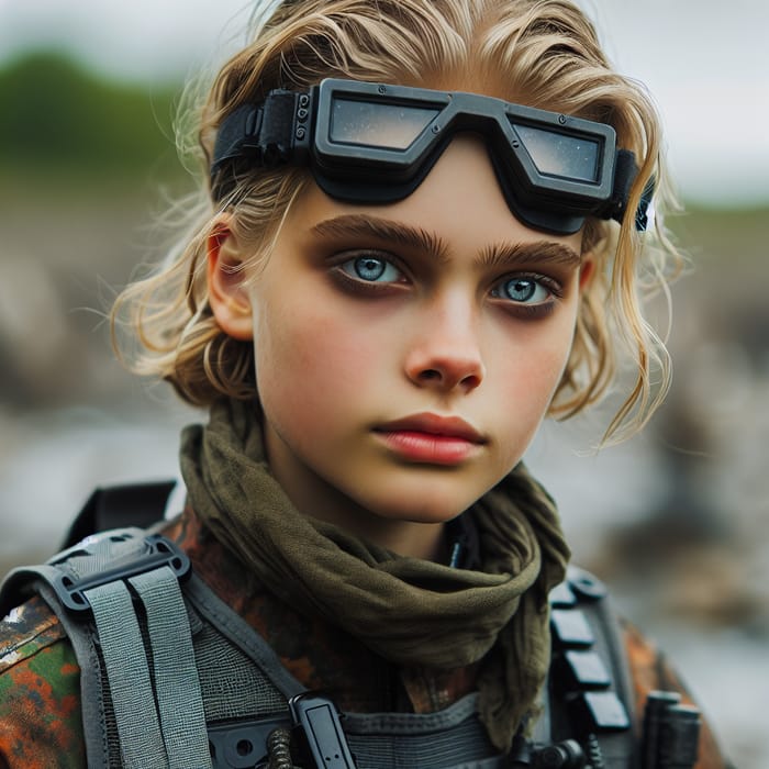 Blonde Teenage Female Contestant in Dystopian Survival Challenge