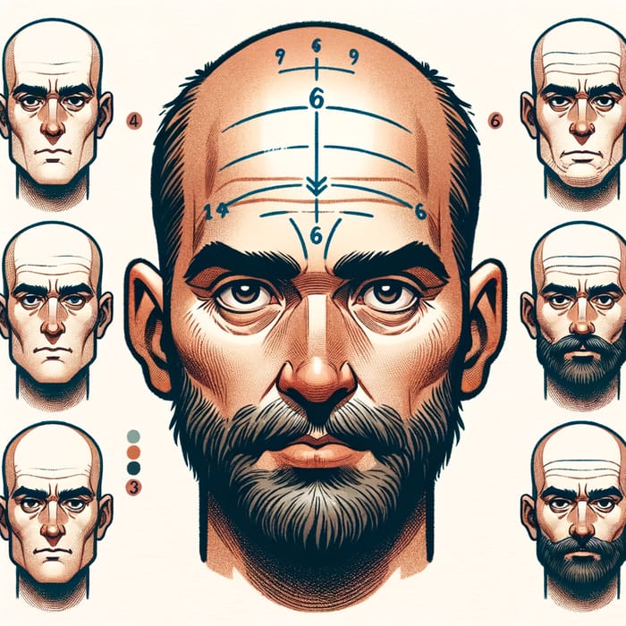 Character Design: Bald Man with Salt and Pepper Beard, Oval Face, and Disney Style Features