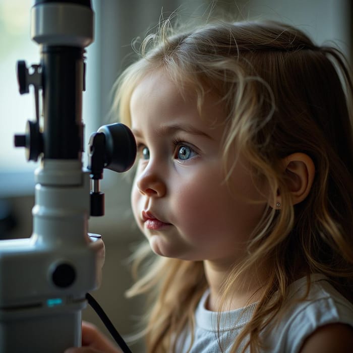 Child Eye Test A Realistic Examination Experience AI Art Generator