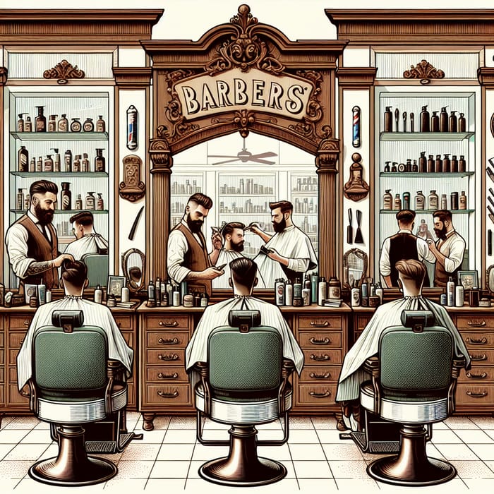 Elite Barbershop: Authentic Illustration of a Diverse Environment
