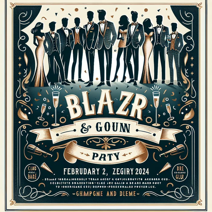 Formal 'Blazer and Gown' Gathering Invite | Feb 2, 2024