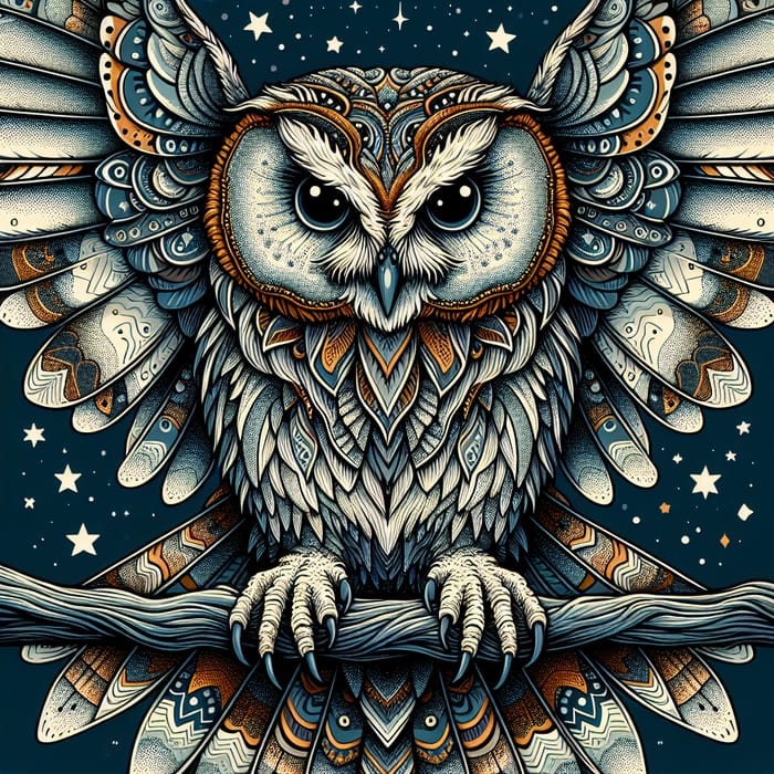 Ghost Owl, Detailed Illustration