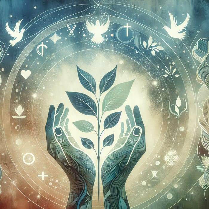 Stewardship and Spiritual Symbol: Growth and Serenity Illustration