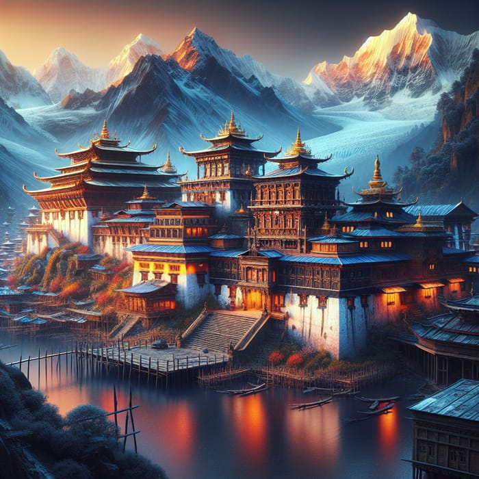 Vivid 8K Scenery of Secluded Monastery in the Himalayas