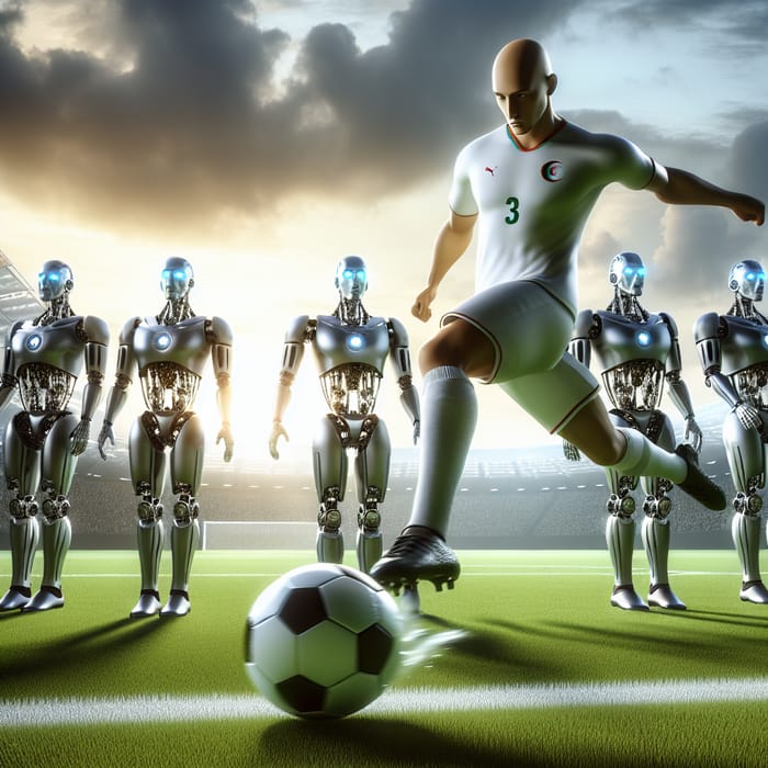 Algerian Soccer Star Mahrez Takes Epic Free Kick Against Cyborgs