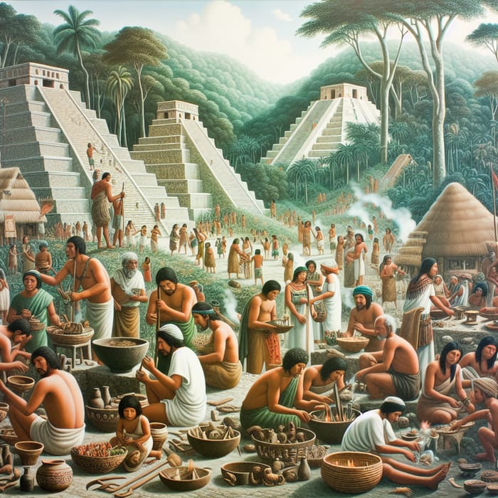 Pre-Columbian History: Ancient Step Pyramid Village Cultural Mix