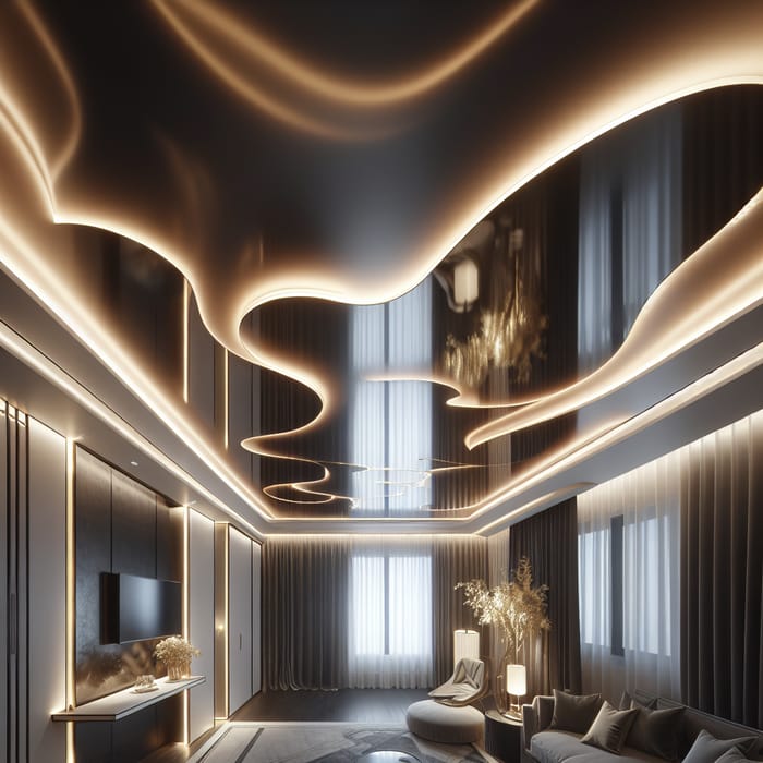 Satin Stretch Ceilings: Elegant Room Interiors