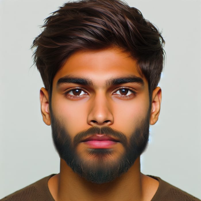 Stylish Young South Asian Man with Prominent Beard | Attractive Look