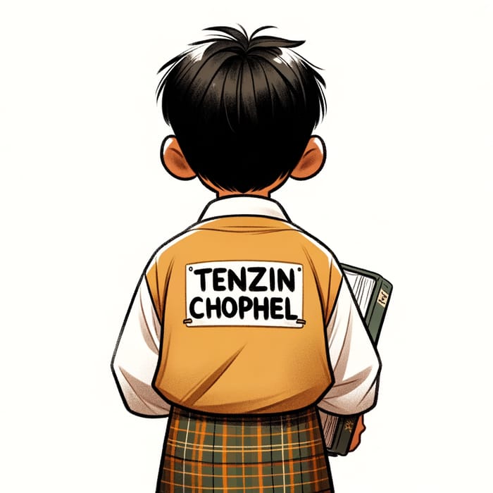 Bhutanese Boy Holding a Book | TENZIN CHOPHEL