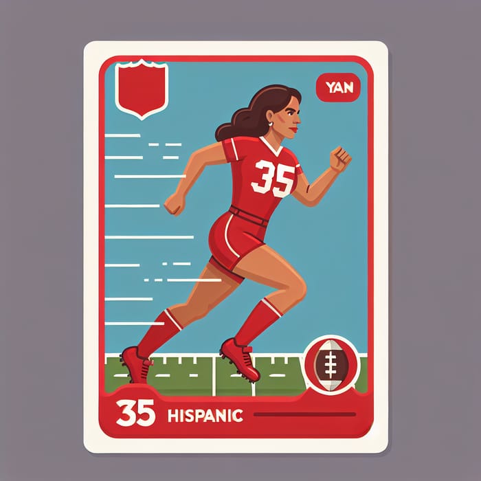 35-Year Old Brunette Female Soccer Player in Red Jersey | Smiling